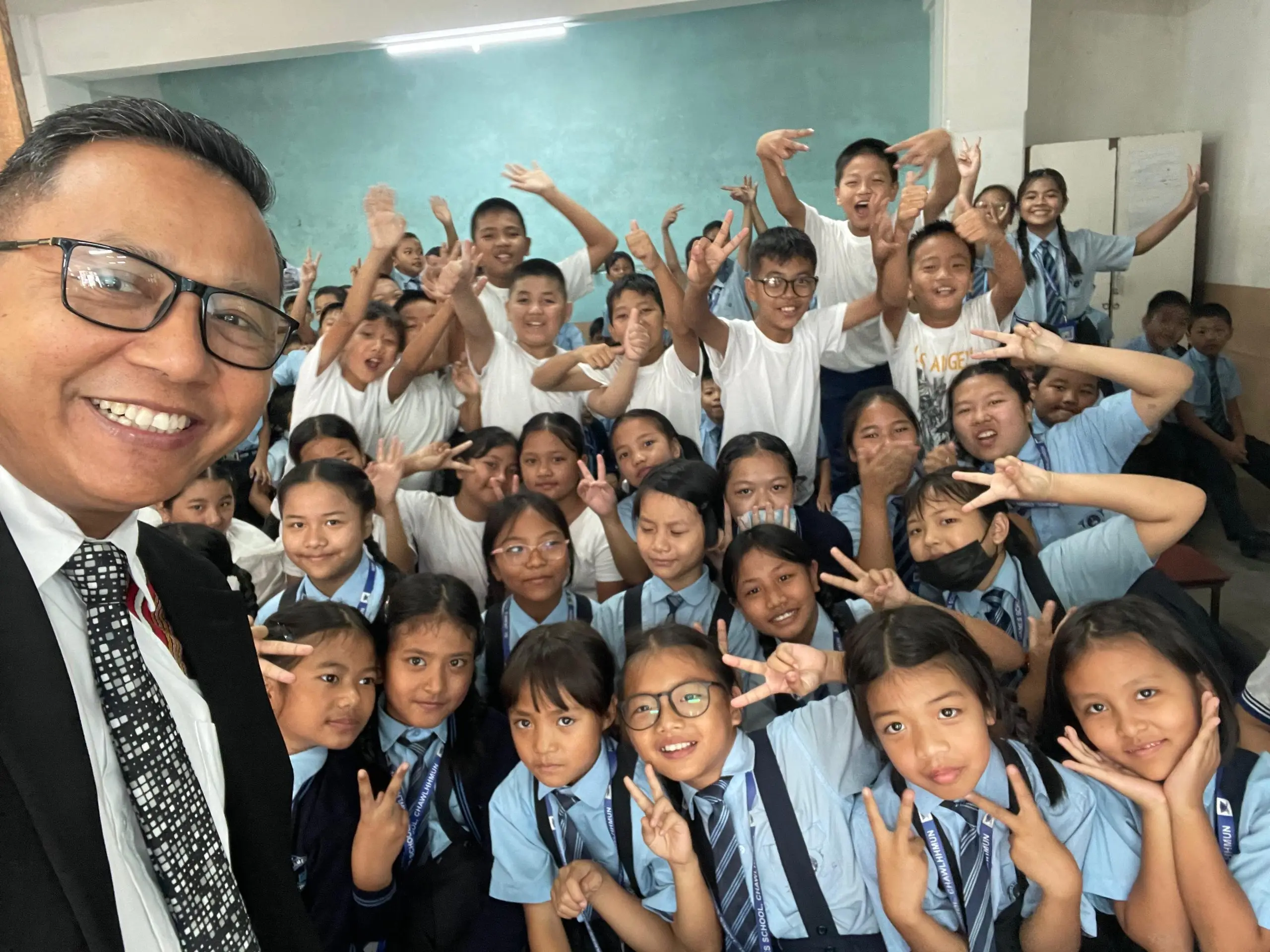 students with principal